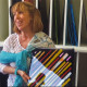 Fire Glass Studio Open House Glass Artist Neta Shochet Displays Fused Glass Plate