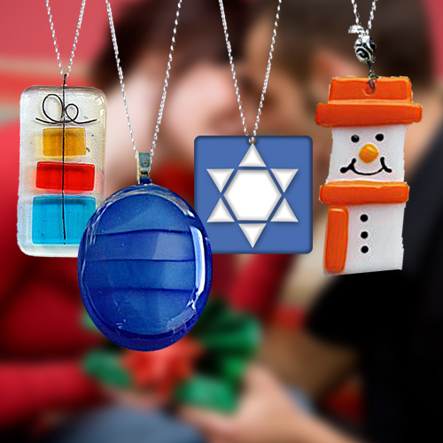 Fire Glass Studio Glass Fusion Holiday Pendants